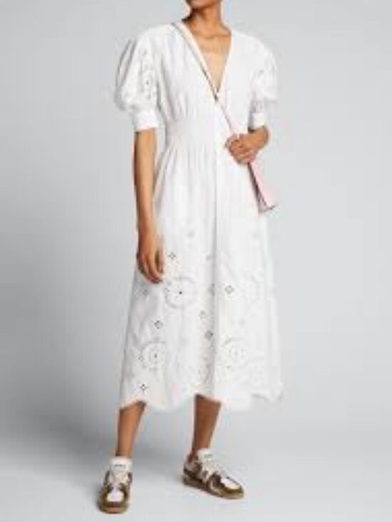 Ganni Dresses & Skirts - 51 - NWT GANNI BRODERIE ANGLAISE MIDI DRESS